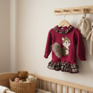 vestido de punto para niña