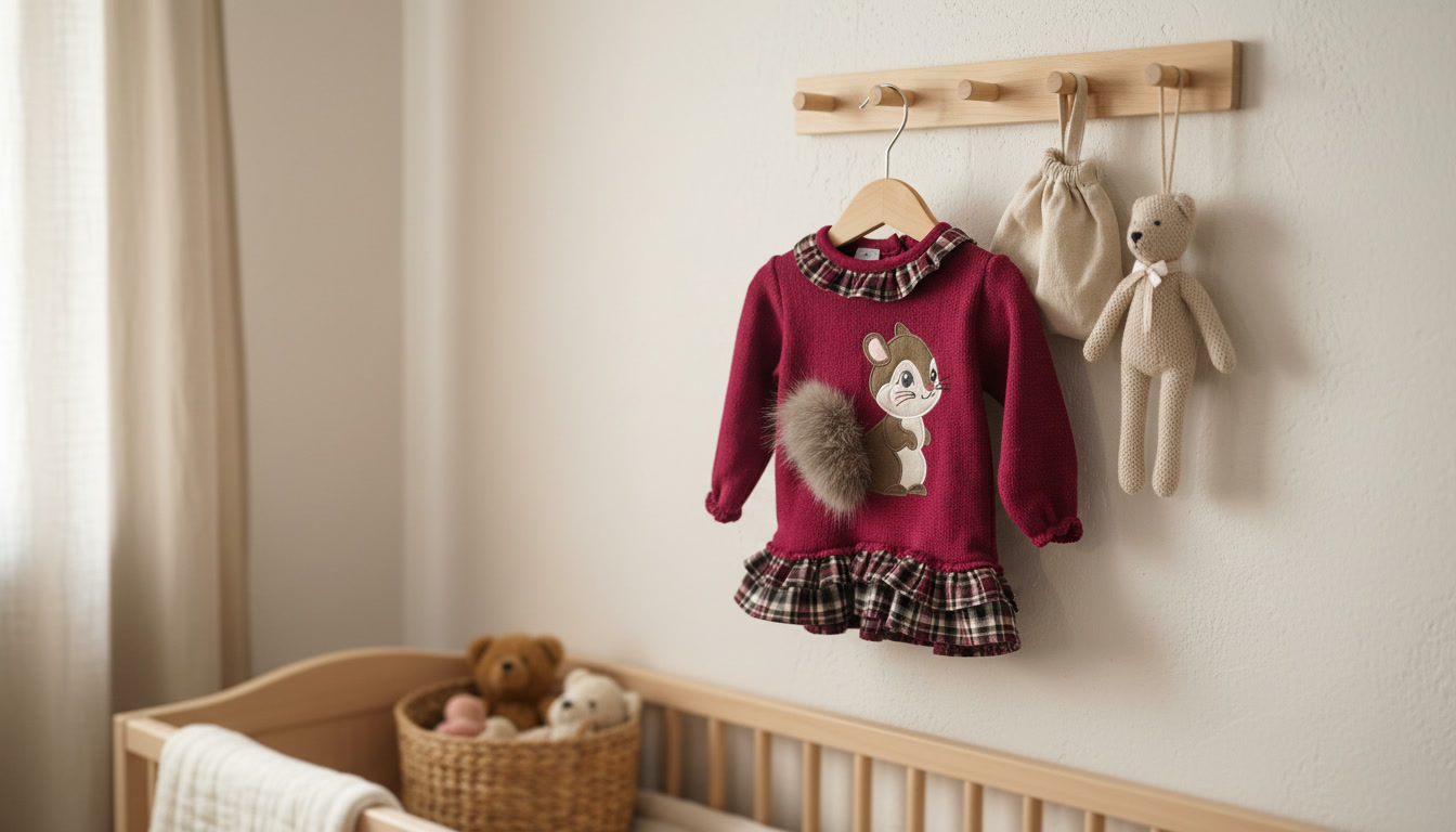 vestido de punto para niña
