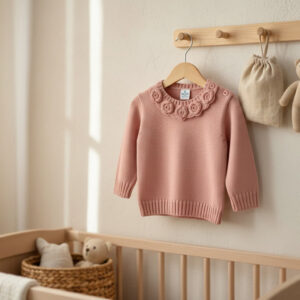 jersey punto bebé rosa