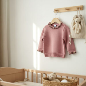 jersey punto rosa bebé
