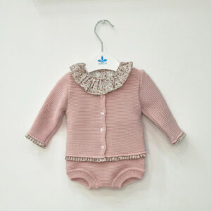 conjunto punto bebé rosa