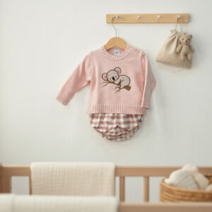 conjunto bebé niña rosa koala